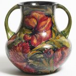 Moorcroft Spanish Two Handled Vase, c.1916-18, height 7.9 in — 20 cm