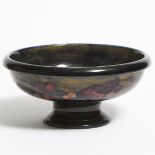 Moorcroft Pomegranate Pedestal Footed Bowl, c.1914-16, height 4.2 in — 10.7 cm, diameter 9.2 in — 23