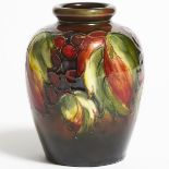 Moorcroft Flambé Grape and Leaf Vase, 1950s, height 6.1 in — 15.5 cm