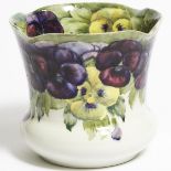 Moorcroft Pansy Vase, c.1914-16, height 7.9 in — 20.1 cm, diameter 9.3 in — 23.5 cm