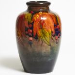 Moorcroft Flambé Grape and Leaf Vase, 1930s, height 12.5 in — 31.7 cm