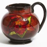 Moorcroft Flambé Orchids Jug, c.1955, height 5.3 in — 13.5 cm