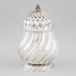 Maltese Silver Wrythen Fluted Sugar Caster, late 18th century, height 6.4 in — 16.3 cm