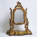 Large Venetian Chinoiserie 'Arte Povera' Découpage Decorated and Painted Parcel Gilt Rococo Dressing