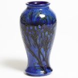 Moorcroft Powder Blue Cornflower Vase, c.1925, height 7.1 in — 18 cm