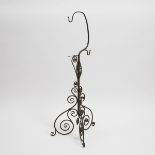 Wrought Iron Kettle Stand, 19th century, height 51.25 in — 130.2 cm