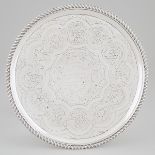 George III Silver Circular Salver, Elizabeth Jones, London, 1789, diameter 10.4 in — 26.4 cm