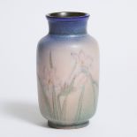 Rookwood Vellum Glazed Crocus Vase, Kataro Shirayamadani, 1935, height 6.9 in — 17.5 cm