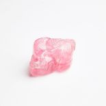 A Pink Tourmaline 'Squirrel and Melon' Carving, 18th Century, 清 十八世纪 粉红碧玺雕瓜果松鼠把件, length 2.2 in — 5.