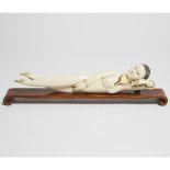 A Large Ivory Figure of a Reclining Lady, 'Medicine/Doctor's Doll', Republican Period (1912-1949), 民