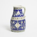 A Qajar Blue and White Pouring Vessel, Persia, 19th Century, 十九世纪 波斯卡加尔王朝 青花花卉纹执壶, height 9.8 in — 2