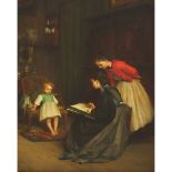 Pierre Edouard Frère (1819-1886), PAINTING BABY, 1865, signed and dated "65"; stamped "G. 1859" vers