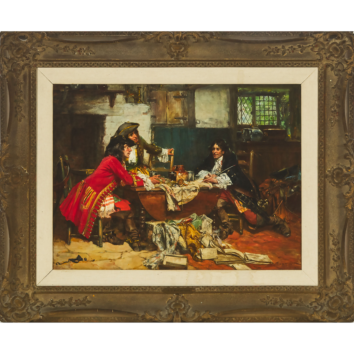 Arthur David McCormick (1860-1943), SHARING THE SPOILS, signed lower right, 18.2 ins x 24.5 ins; 46. - Image 2 of 7