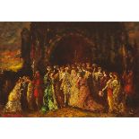 Adolphe Joseph Thomas Monticelli (1824-1886), WEDDING CELEBRATION, signed lower left, 15 x 21.6 in —