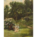 William Stewart (1823-1906), A CORNER OF MY GARDEN - NO. 1, signed and titled verso, 25 x 19.9 in —