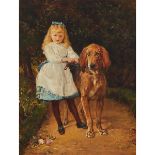 Heywood Hardy (1842-1933), HE WON'T HURT YOU, 1874, signed and dated lower left, 17 x 13 in — 43.2 x