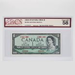 Set Of Eight Bank Of Canada 1954 Devil's Face Specimen Bank Notes, the $1, $20, $50, $100 & $1,000 n