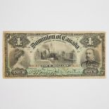 Dominion Of Canada 1900 $4 Bank Note, (VG, tears)