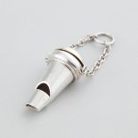 Victorian Silver Whistle Vinaigrette, Henry William Dee, London, 1870, length 3.1 in — 8 cm