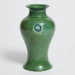 Macintyre Moorcroft Green Flamminian Vase, for Liberty & Co., c.1906-13, height 7.9 in — 20 cm