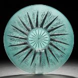 'Epis', Lalique Moulded and Enameled Glass Plate, c.1930, diameter 7.7 in — 19.5 cm