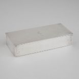 American Silver Cigarette Box, Tiffany & Co., New York, N.Y., c.1966, 1.9 x 9.3 x 3.9 in — 4.7 x 23.
