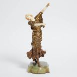 French School Bronze and Ivory Figure of a Flamenco Dancer, early 20th century, height 20.25 in — 51