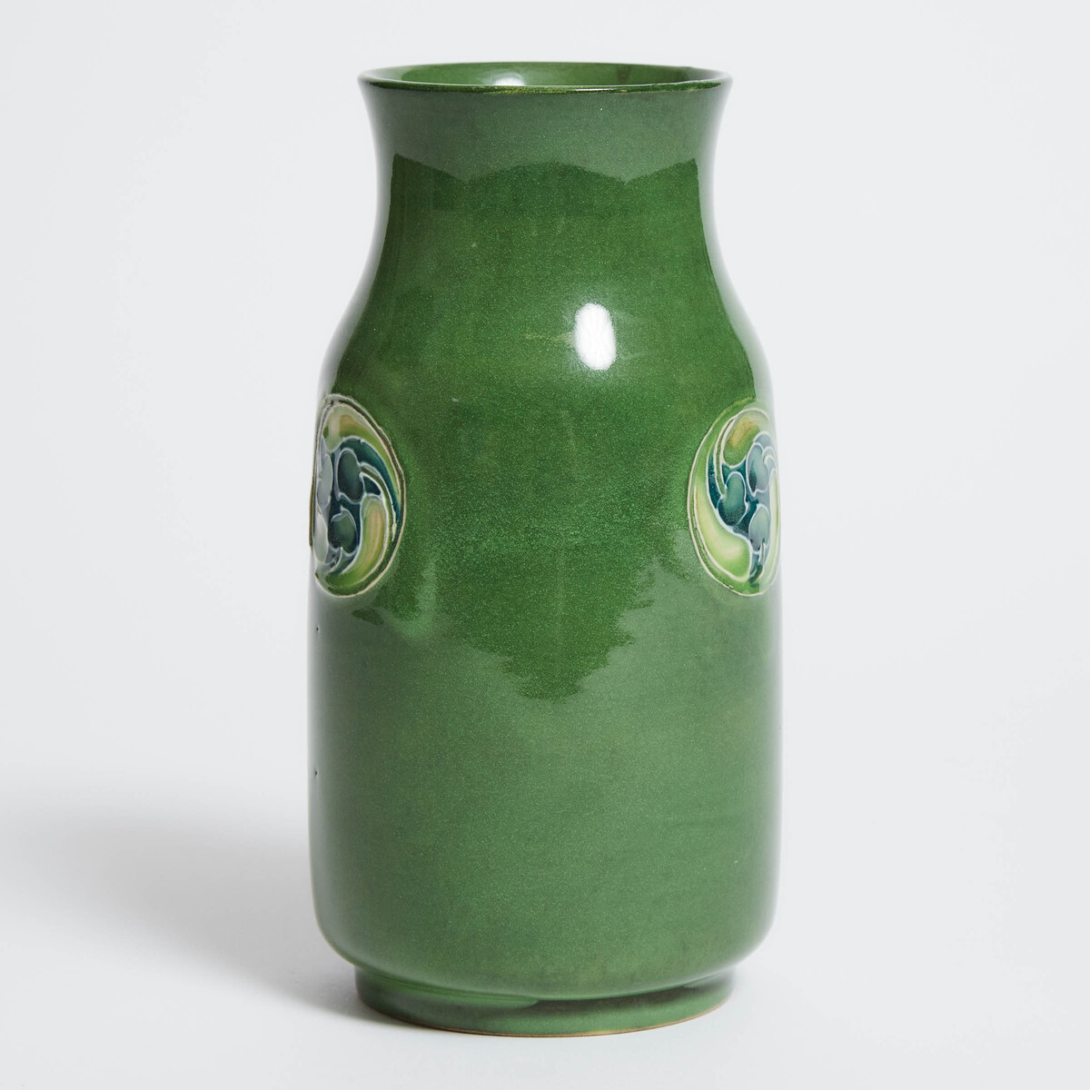 Macintyre Moorcroft Green Flamminian Vase, for Liberty & Co., c.1906-13, height 7.3 in — 18.5 cm - Image 2 of 3