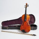 American 4/4 Violin, Albert Krell, Cincinnati, OH, 1877, case length 31.75 in — 80.6 cm