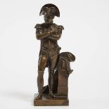 French Bronze Figure of Napoleon, 19th century, height 9 in — 22.9 cm