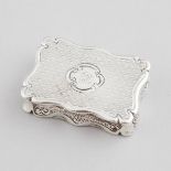 Victorian Silver Vinaigrette, Edward Smith, Birmingham, 1849, length 1.6 in — 4 cm