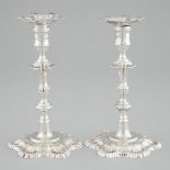 Pair of Victorian Silver Table Candlesticks, Edward, Edward Jr., John & William Barnard, London, 184