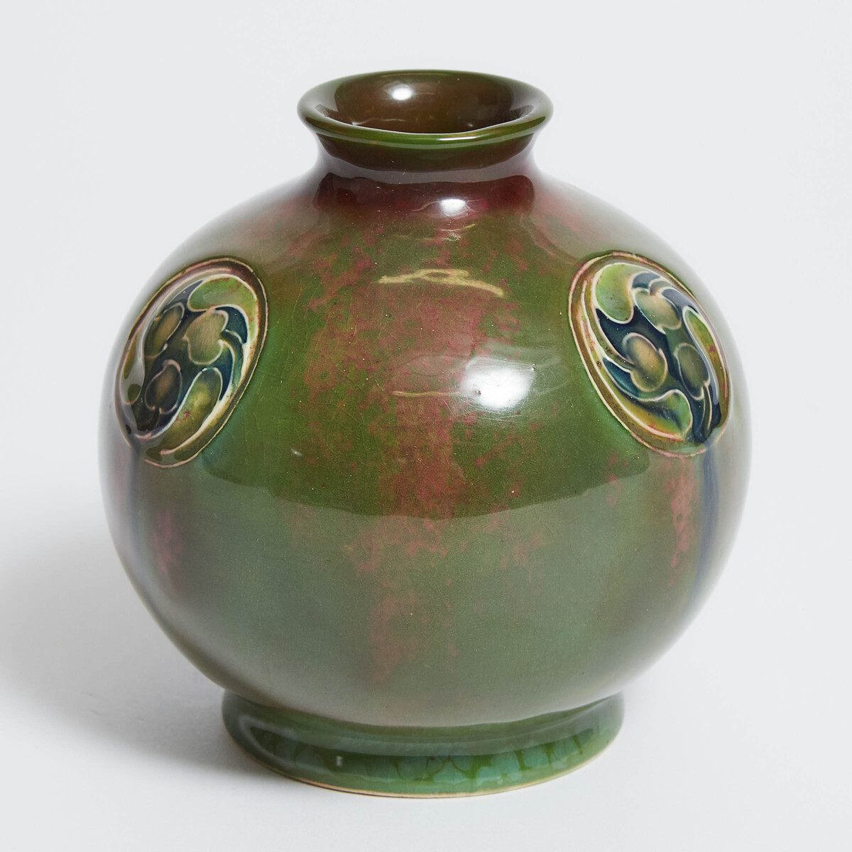 Macintyre Moorcroft Small Mottled Green Flamminian Vase, for Liberty & Co., c.1906-13, height 4 in — - Image 2 of 3