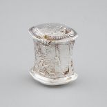 German Silver Snuff Box, probably Hanau, c.1900, height 3 in — 7.5 cm