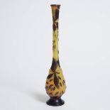 Gallé Cameo Glass Vase, c.1900, height 11.8 in — 30 cm