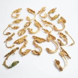 18 French Ormolu Curtain Tie Backs, 20th century (18 Pieces)