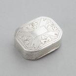 George III Silver Octagonal Vinaigrette, Cocks & Bettridge, Birmingham, 1810, length 0.9 in — 2.4 cm