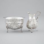 English Silver Cream Jug and Bowl, Charles Boyton II, and Joseph Rodgers & Sons, London and Sheffiel