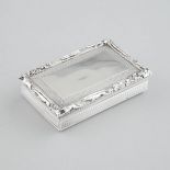 William IV Silver Rectangular Snuff Box, William Simpson, Birmingham, 1832, length 3 in — 7.7 cm