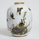 Rosenthal 'Audubon' Large Vase, 20th century, height 17.3 in — 44 cm