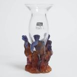 Daum Pâte de Verre 'Mythologie' Vase, 20th century, height 10 in — 25.3 cm