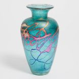 Robert Held (American-Canadian, b.1943), Iridescent Glass Vase, late 20th century, height 7.5 in — 1