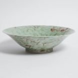 Kayo O'Young (Canadian, b.1950), Red and Green Flecked Celadon Glazed Large Bowl, 1990, height 5.6 i