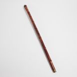 A Japanese Bamboo Cased Telescoping Fishing Rod, Early 20th Century, case length 35.8 in — 91 cm