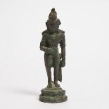 A Bronze Figure of a Deity, Indonesia, 17th Century, height 6.3 in — 16 cm