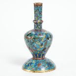 A Cloisonné Enamel 'Holy Water' Vase, Ganlu Ping, 18th Century, 清 乾隆 铜胎掐丝珐琅甘露瓶, height 8.7 in — 22 c