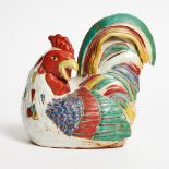 A Kakiemon-Style Porcelain Figure of a Cockerel, height 9 in — 22.9 cm