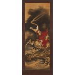 Tosa School, Dragon and Immortal, Edo Period, 17th/18th Century, frame 47.2 x 27 in — 120 x 68.7 cm