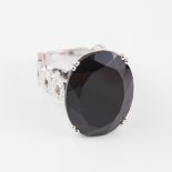 Ivanka Trump 18k White Gold Cocktail Ring, set with a large oval cut onyx (22.5mm x 18.0mm x 10.9mm)