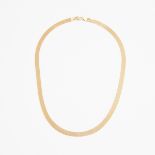 Italian 10k Yellow Gold Flat Herringbone Chain